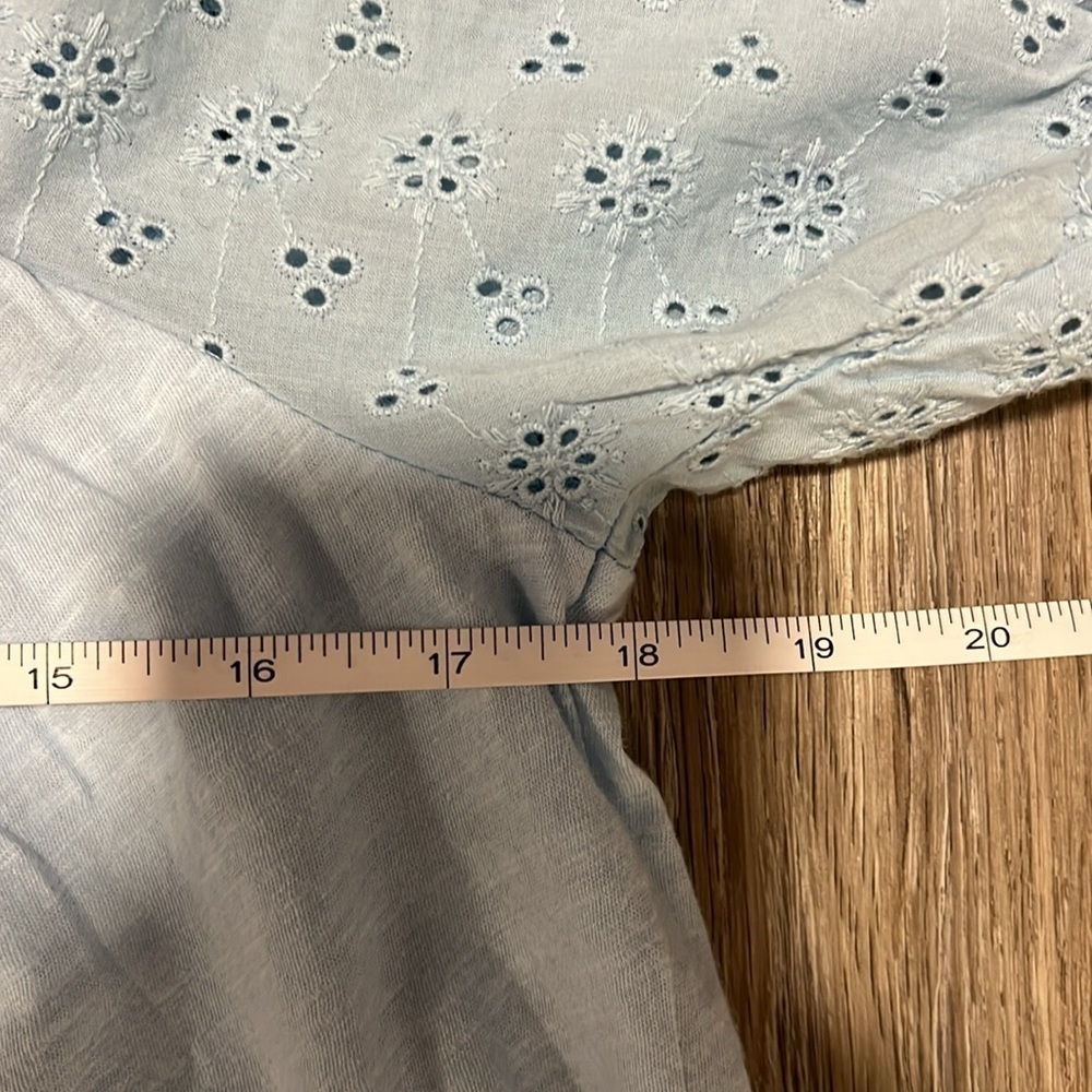 Lucky Brand Eyelet Square Neck Flowy Pullover Boho  Top​​​​ - Picture 11 of 12